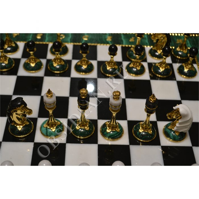 Шахматы из малахита Ш-01