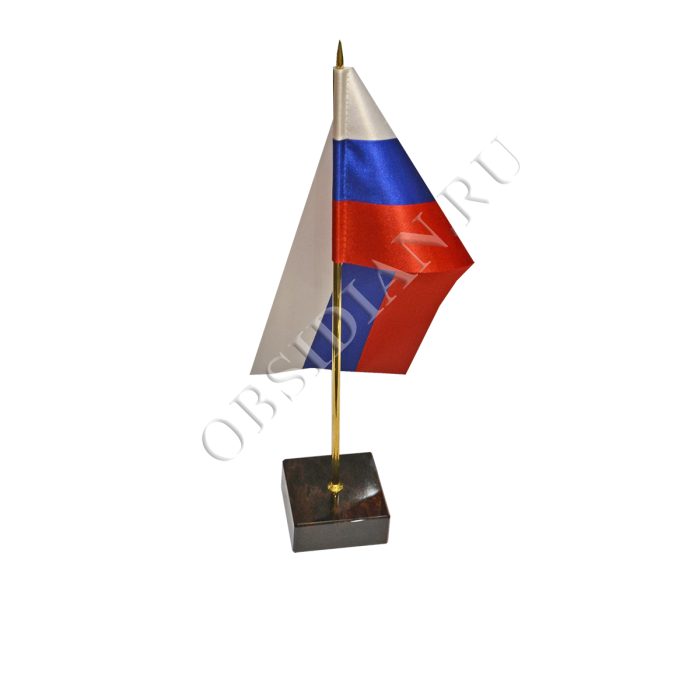 Настольный флаг на подставке из обсидиана К2