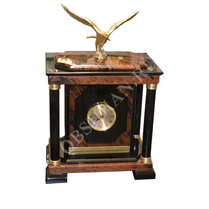 Часы-сейф из обсидиана с орлом СФ-9-4