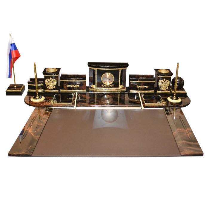 Офисный набор на стол руководителя из камня  "Престиж 2-2 VIP2"