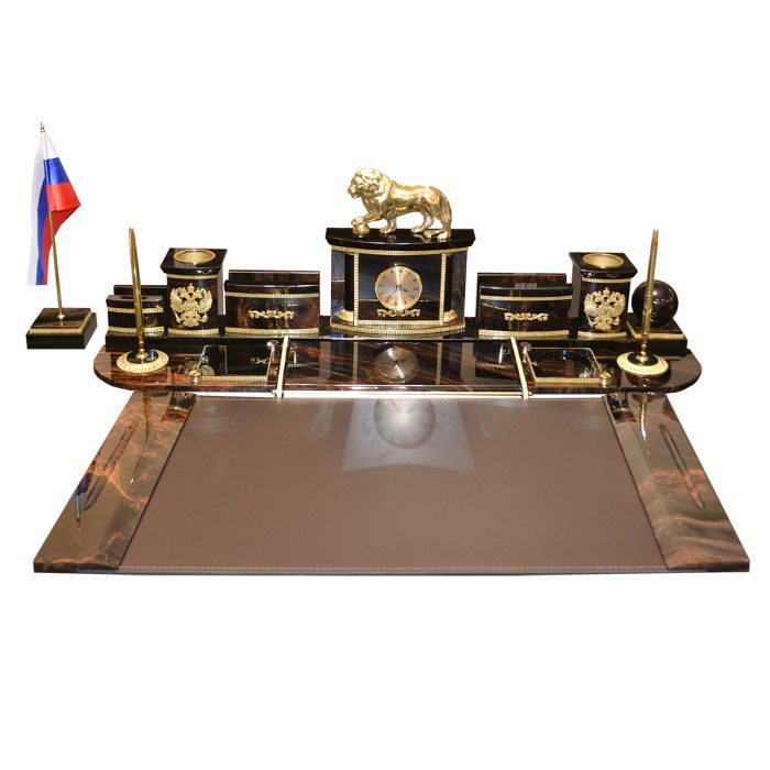 Офисный набор на стол руководителя из камня  "Престиж 2-3 VIP2"