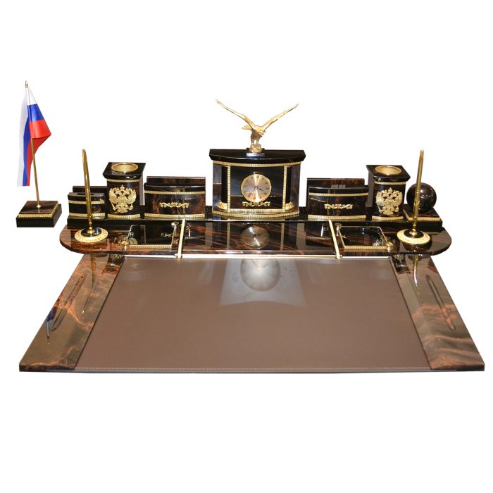 Офисный набор на стол руководителя из камня  "Престиж 2-4 VIP2"