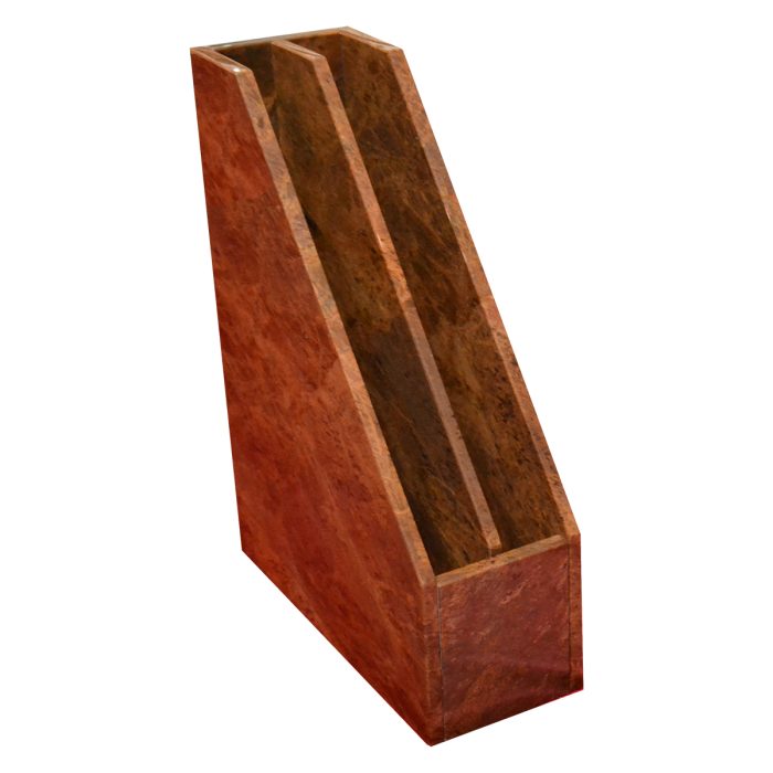 Лоток для бумаг А4 из камня "Вертикальный 1" (коричневый)
