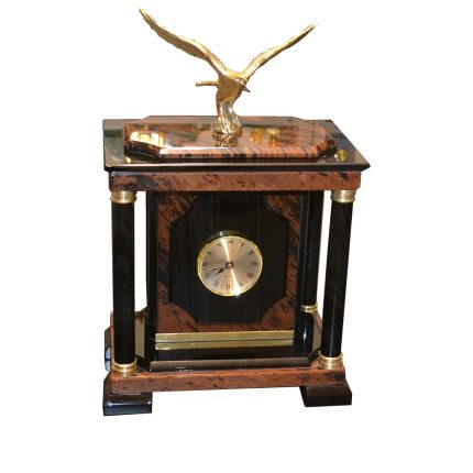 Часы-сейф из обсидиана с орлом СФ-9-4