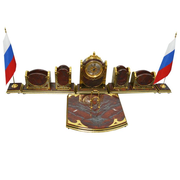Элитный настольный набор из яшмы  Я-07