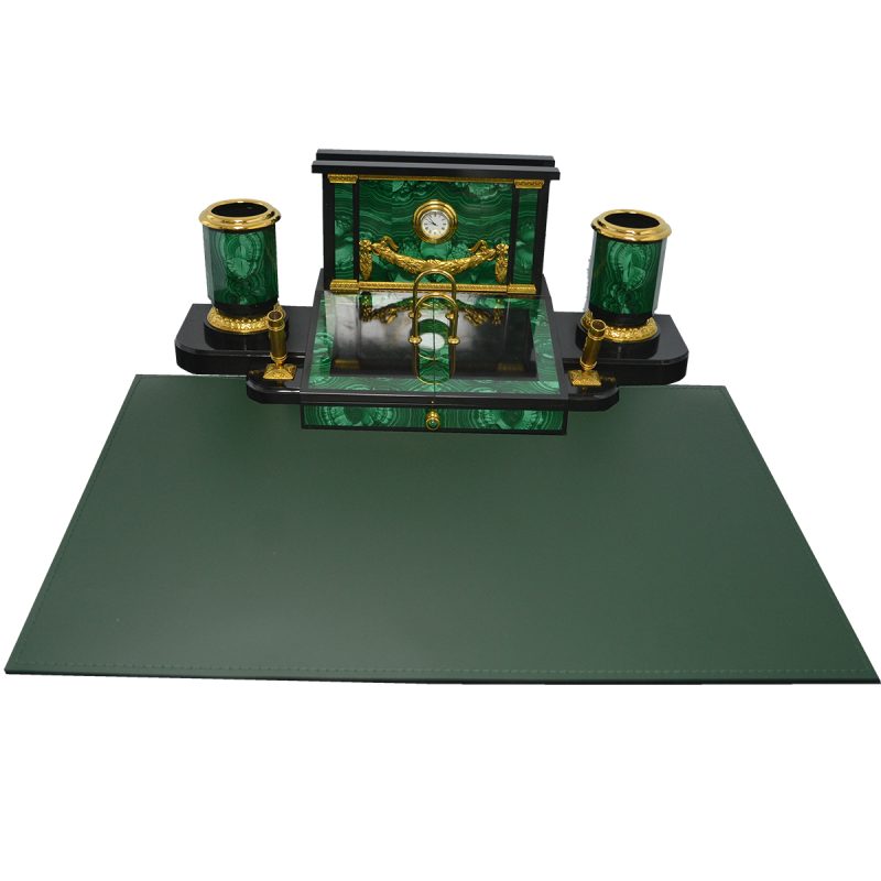 Настольный набор из малахита  МА-45 VIP1