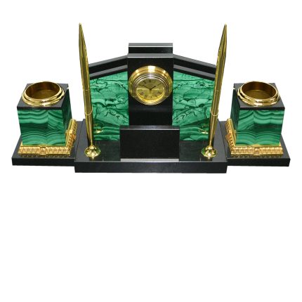 Настольный набор из малахита  МА-26