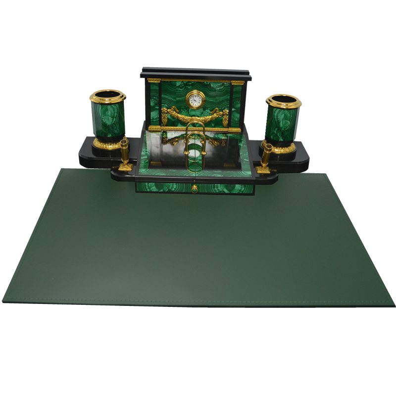 Настольный набор из малахита  МА-45 VIP1