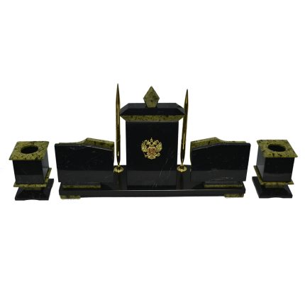 Настольный набор из змеевика ЗМ-01