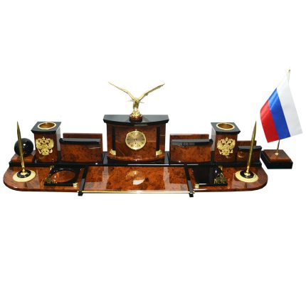 Офисный набор из обсидиана для руководителя с орлом "Престиж 13-4э"
